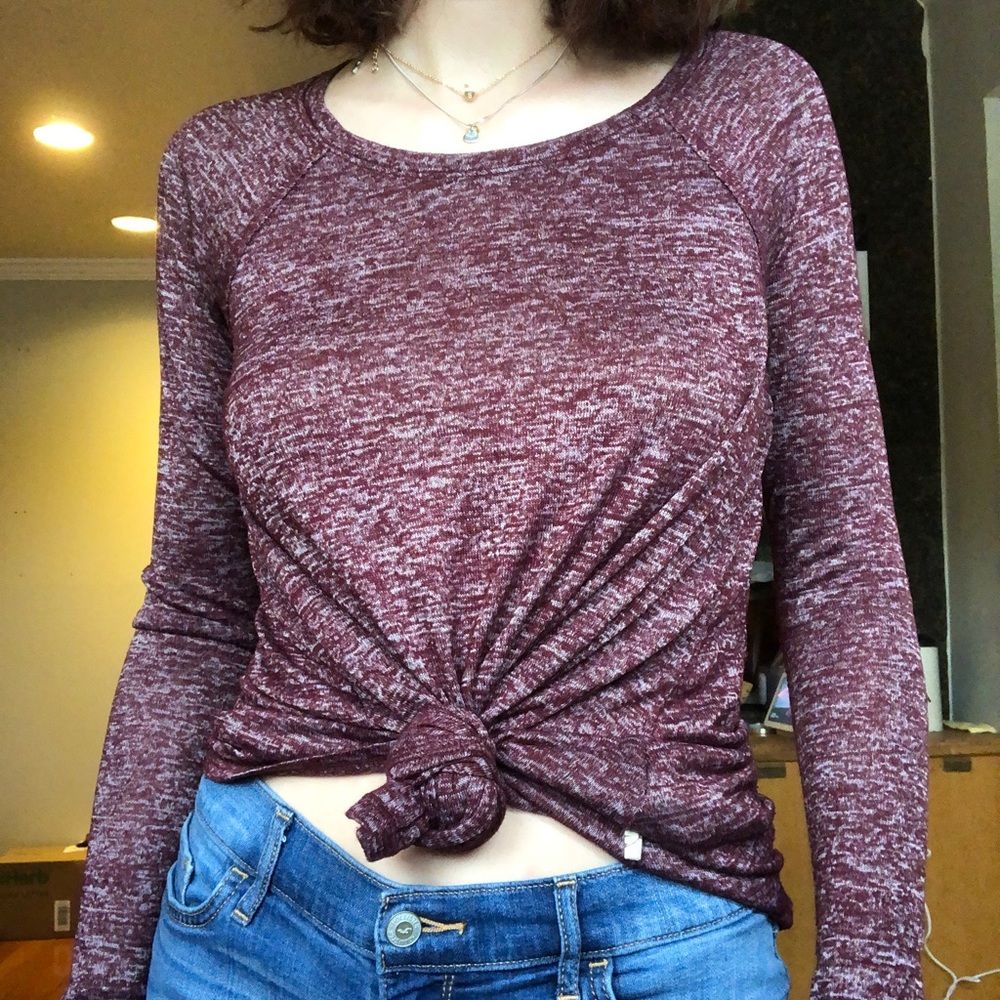 red long sleeve shirt